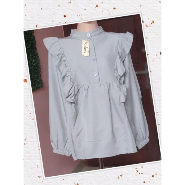 Atasan Polos | Blouse Korean Look Bahan Shakila by Sidney