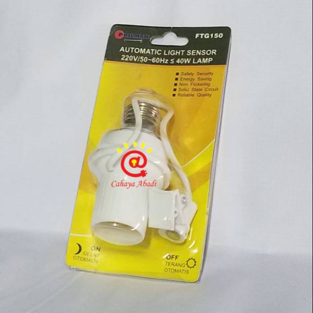 Fiting Fitting Lampu Sensor Cahaya Otomatis / Fitting Sensor Cahaya Otomatis Kaiser