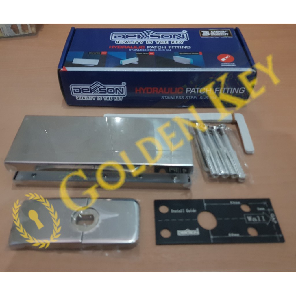 Hydraulic Patch Fitting PTH 1080 PSS Dekkson Dekson Hidrolik Penjepit Jepitan Pintu Kaca