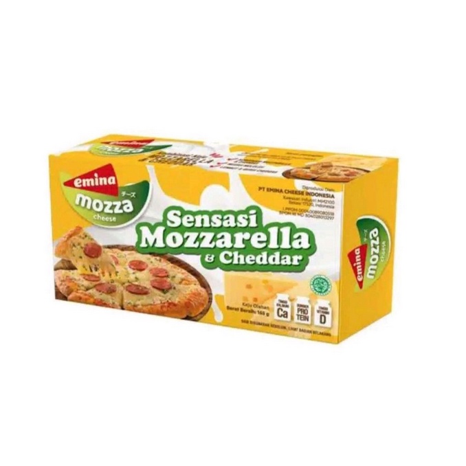 

Emina Mozza Cheese - Sensasi Mozzarella dan Cheddar 165gr