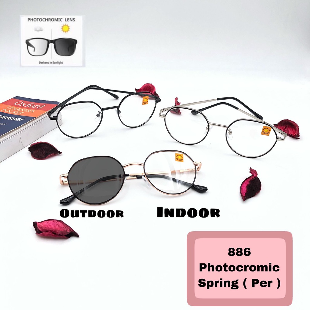 COD KACAMATA SEHAT / FASHION / TRENDY / VIRAL / PHOTOCROMIC SPRING (PER) SR885