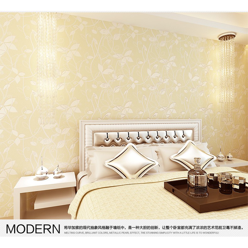 Wallpaper 3D Non Woven Relief Warm Romantic 53cm x 10m - Cream 550801