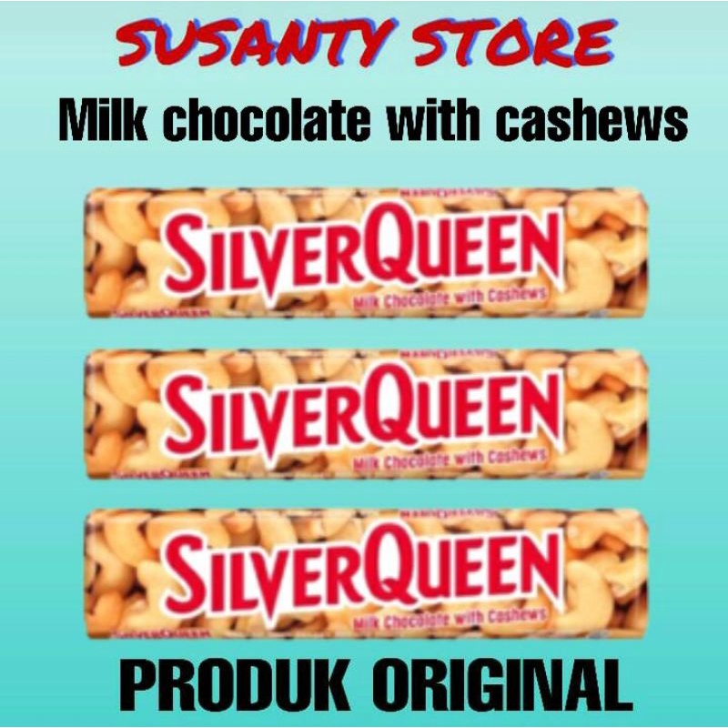 

SILVERQUEEN MILK CHOCOLATE WITH CASHEW 62GR.