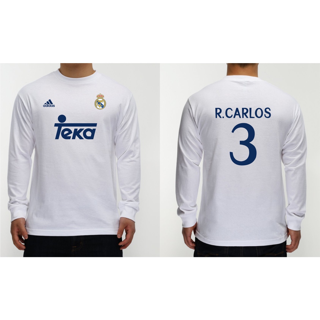 T-SHIRT KAOS REAL MADRID 1999/2000 LENGAN PANJANG ROBERTO CARLOS