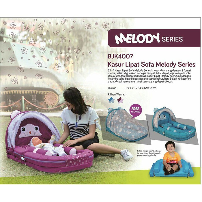 Baby joy - Kasur bayi Lipat Sofa Melody Series - BJK4007 - Kasur bayi baby joy termurah