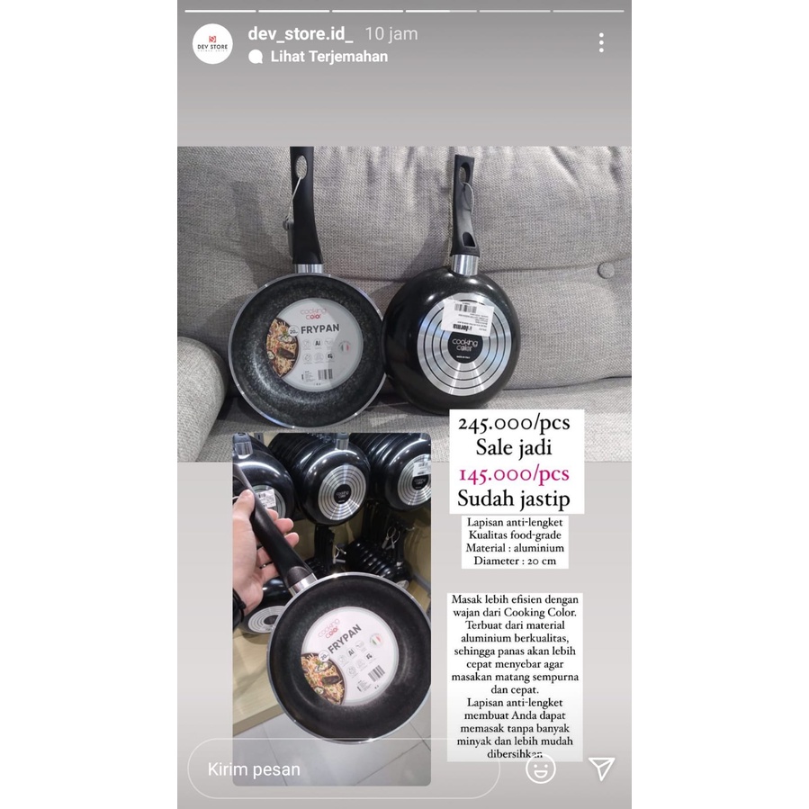 Frypan Penggorengan anti lengket 20cm