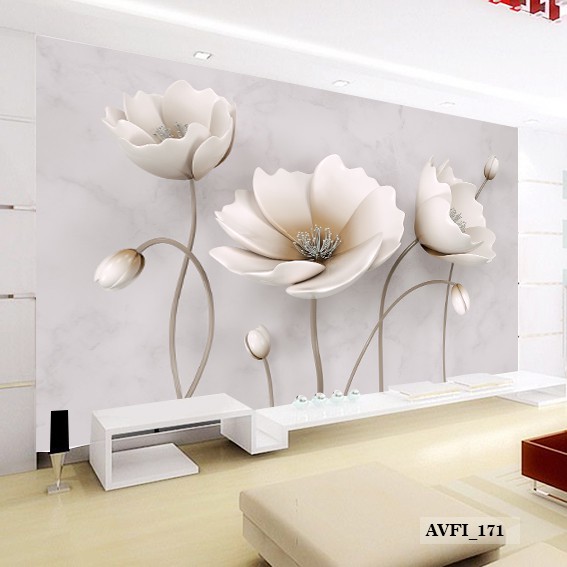 Wallpaper Dinding Custom 3d Wallpaper Bunga 3d Murah Shopee