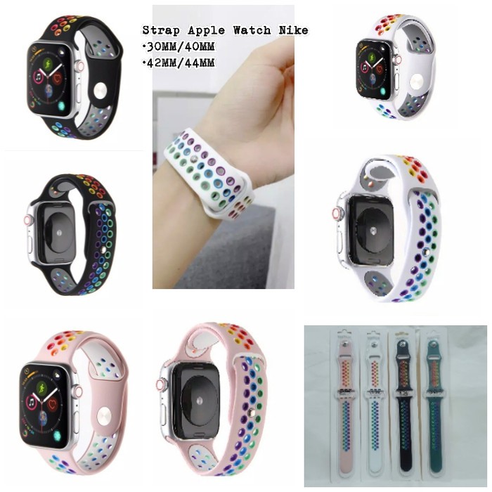 Rainbow Nike Strap Apple Watch 38mm 40mm 42mm 44mm Pride Edition