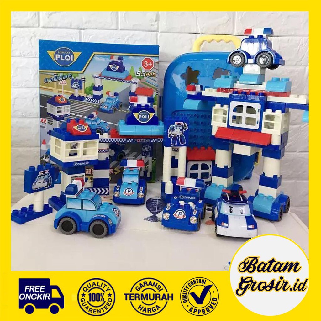 BATAMGROSIR.ID | LEGO SET FREE KOPER BOX - LEGO - ROBOCAR POLI BLOCKS - LEGO ROBOCAR POLI - MAINAN