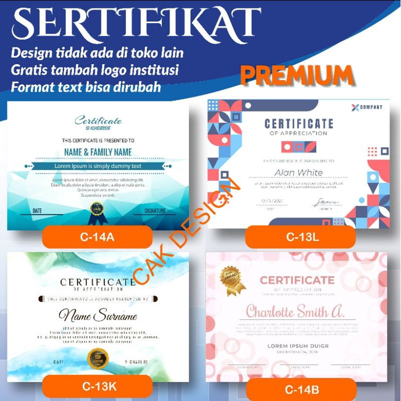 Cetak sertifikat A5 dan A4, Sertifikat Custom, Sertifikat, sertifikat ramadhan, cetak piagam, semina