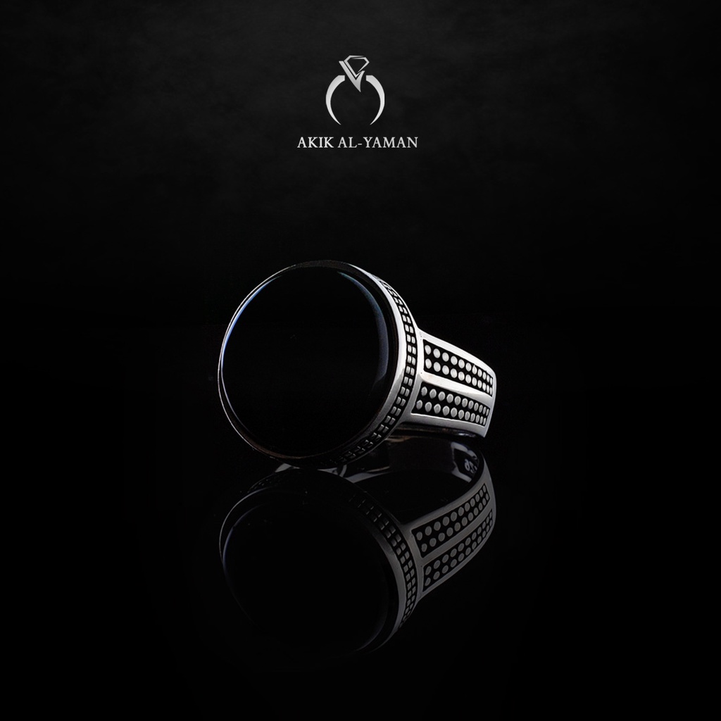 Cincin Batu akik Yaman Habasyi dengan Ring Perak Original Yemen