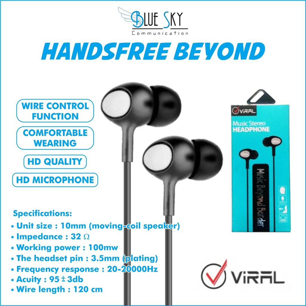 HEADSET EARPHONE BEYOND VIRAL