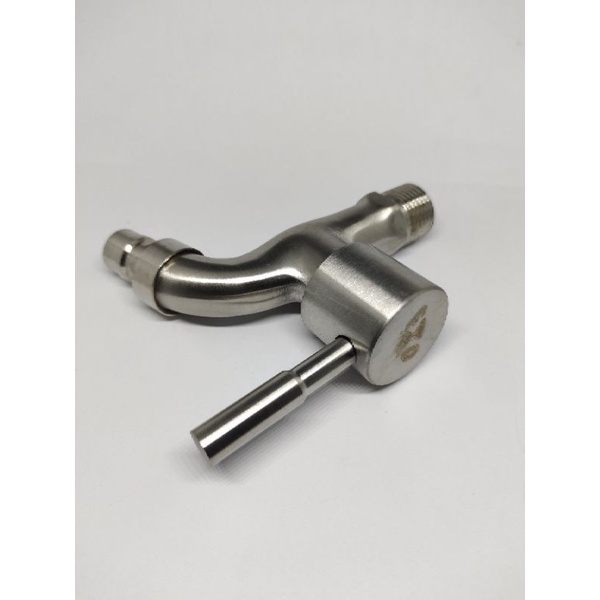 Kran Engkol Stainless SUS304 1/2 Inch - Keran Air Taman - Kran Mesin Cuci - Kran Cuci Tembok Dinding