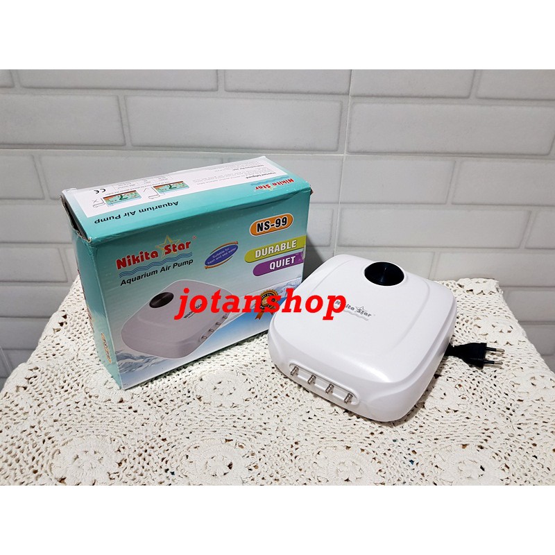 NIKITA STAR NS99 NS 99 AERATOR 4 LUBANG POMPA ANGIN UDARA AQUARIUM AIR PUMP