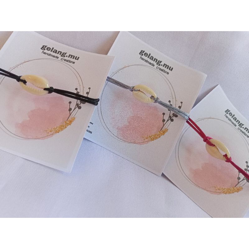 gelang tali kerang model serut