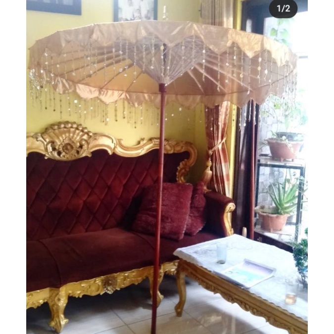 Payung pengantin warna Emas & Perak / Payung Adat / Payung Geulis Mandiri