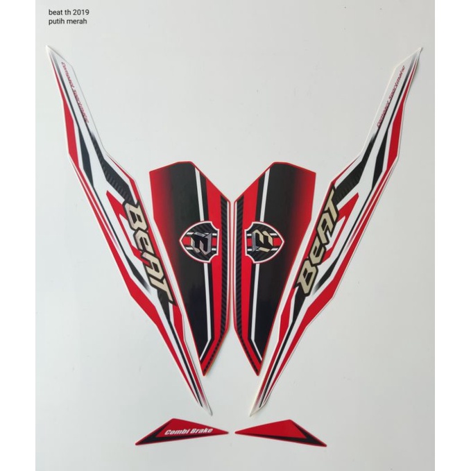 STRIPING BEAT 2019 PUTIH MERAH