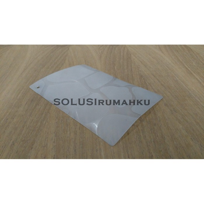 Jual 50 cm Plastik Fiber Pagar Motif Batu Putih Plat Tutup Penutup Pagar Limited