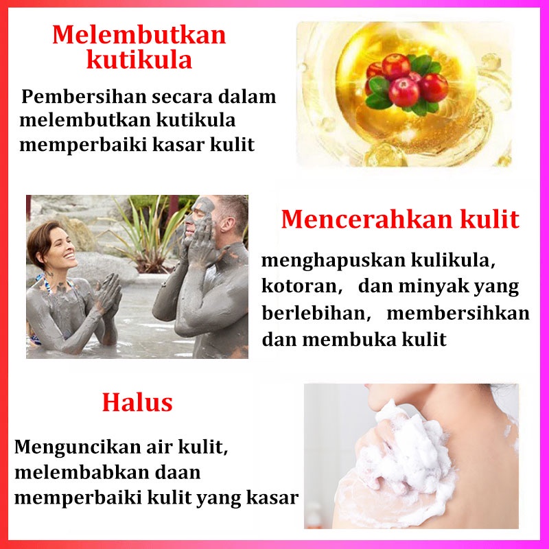 sabun pemutih badan permanen pemutih badan ampuh 7 hari 250ml lumpur vulkanik sabun mandi cair Melembabkan Mencerahkan kulit