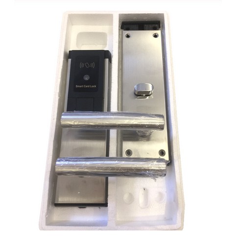 Door Lock With Card H1053 - SILVER [RIGHT]