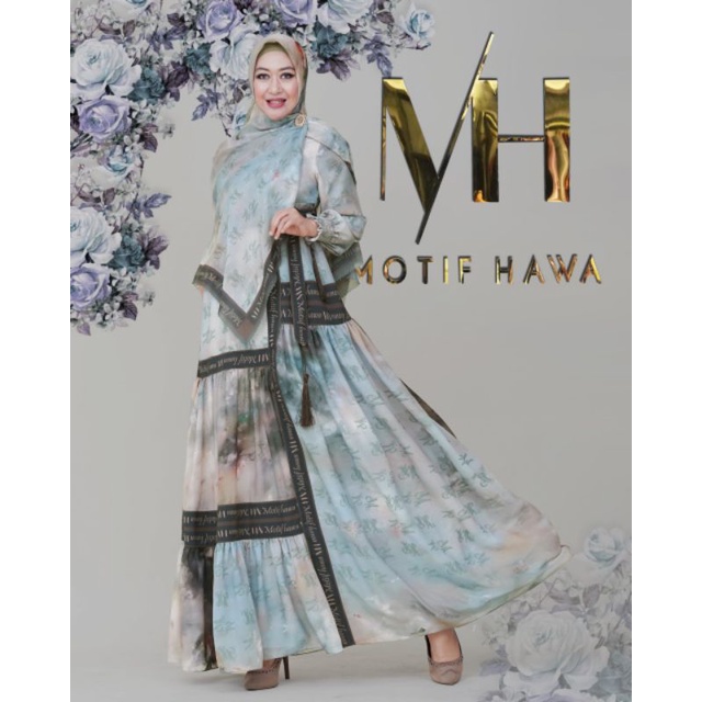 MH - Cloudy Series / Set Syari Terbaru by Motif Hawa / Gamis Branded Mewah / Syari premium set/ Gami