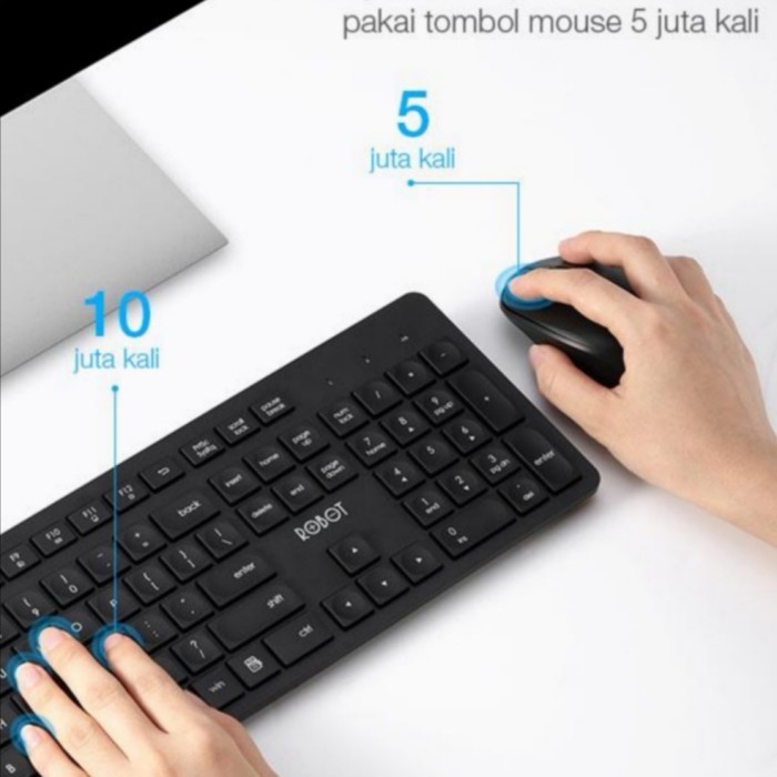 NA - Keyboard Mouse Wireless Combo Silent Robot Slim 1600dpi km4000