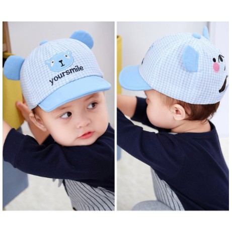 Topi Fashion Anak / Bayi 0-3 Tahun Import High Quality Your Smile / Bear Kotak CBKS VC-2