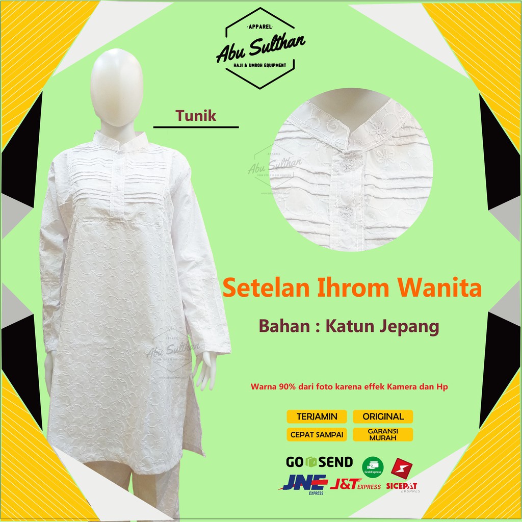 Setelan Ihrom Wanita Full Bordir Lengkap/Komplit