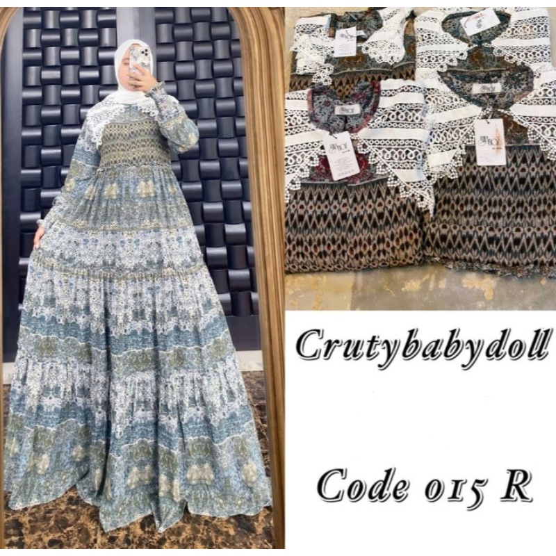 Gamis Ceruty Babydoll by Frilla Collection | Gamis Frilla Collection | Gamis Frilla Ceruty Babydoll