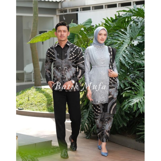 SET KEBAYA COUPLE MADINA GREY | KEBAYA LAMARAN TERBARU KEBAYA WISUDA KEBAYA TUNANGAN 2022 KEBAYA MODERN