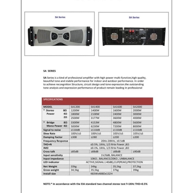 power amplifier wisdom sa 2000