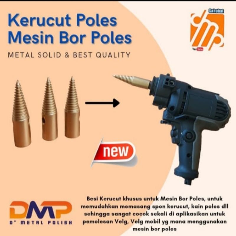 Kerucut As Poles Khusus Untuk Mesin Bor Poles