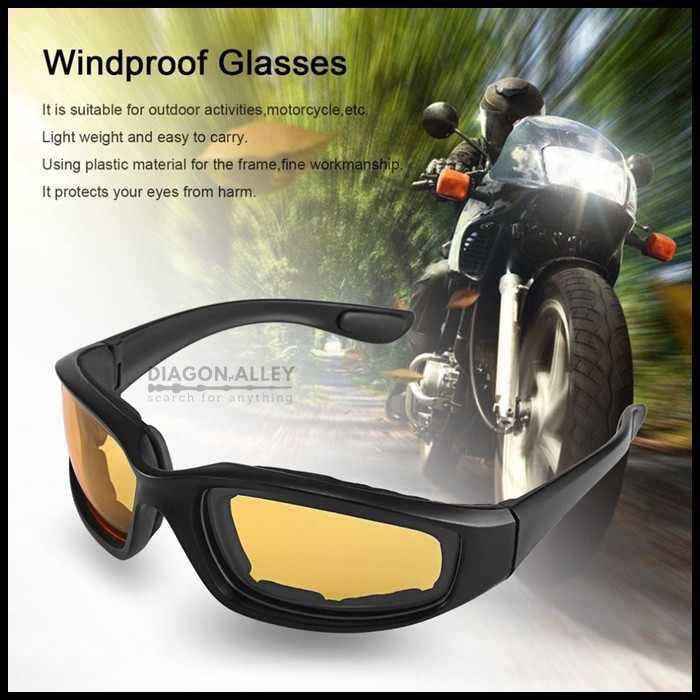 KACAMATA SEPEDA WINDPROOF Dustproof Motor Sporty ANTI DEBU ANGIN Acetato HITAM