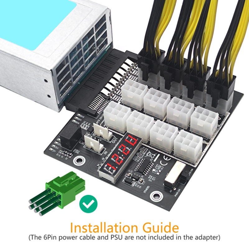 Btsg Papan Breakout Tambang 12port 6Pin Konektor LED Display Modul Daya 12V Untuk HP