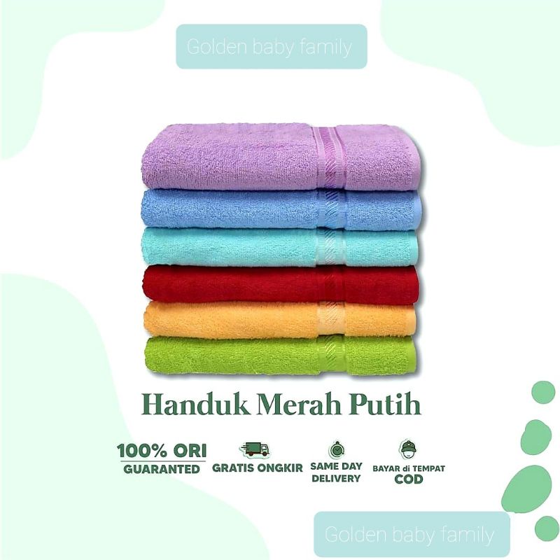 Handuk MERAH PUTIH  MANDI Dewasa 70x140