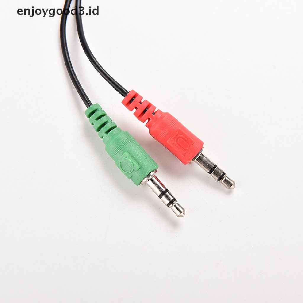 (Rready Stock) Adaptor Splitter Jack Audio 3.5 mm Female Ke 2 Male (ID)