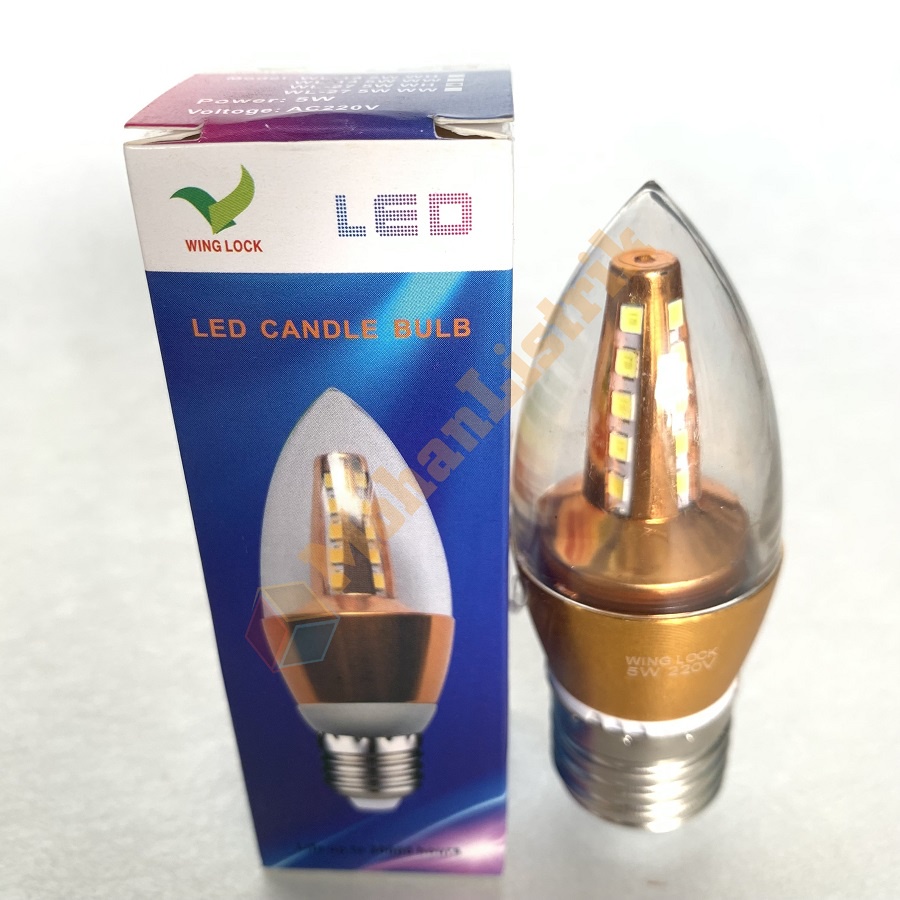 Lampu Candle LED 5W Fitting E27 Hias 5 Watt Bohlam Lilin Gantung E27