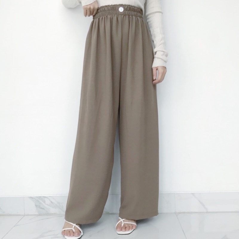 Button CREPE Pants / DOBBY PANTS CELANA KULOT