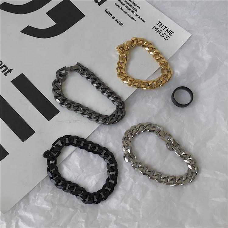 Gelang Bahan Titanium Steel Gaya Retro Korea