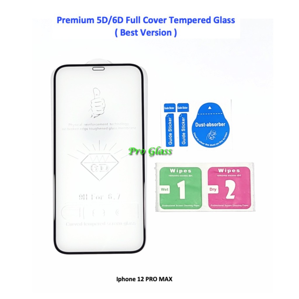 Iphone 12 / 12 Mini / 12 PRO / 12 PRO MAX 5D 6D Full Cover Magic Glass Premium Tempered Glass