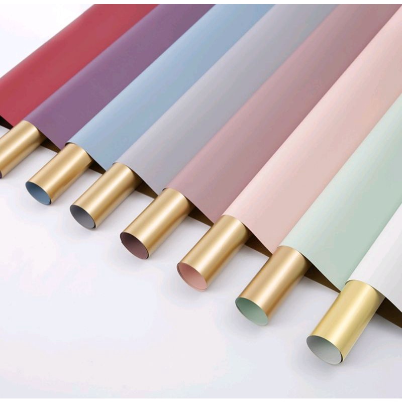 

BICOLOR GOLD WRAPPING PAPER / KERTAS CELLOPHANE / WRAPPING PAPER /KERTAS BUKET