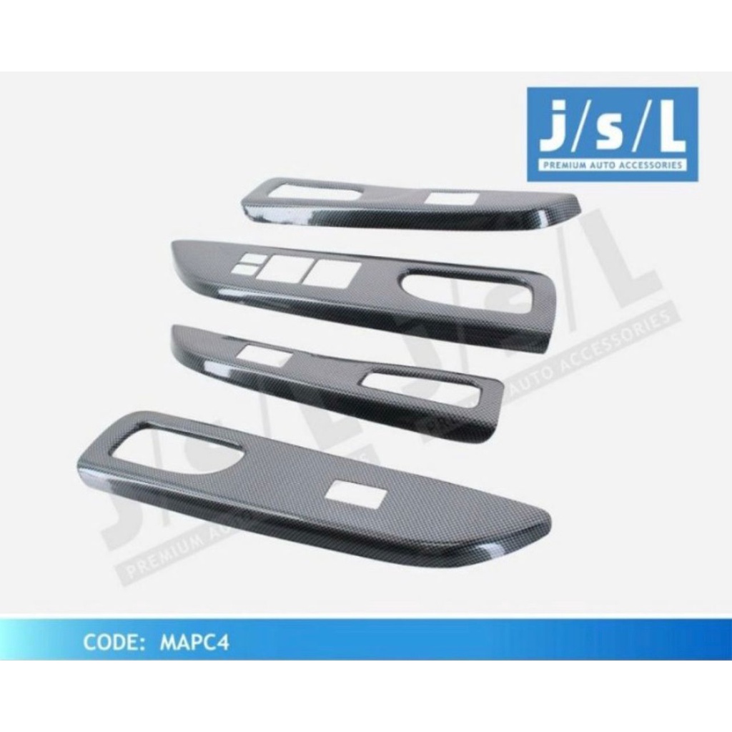 Panel Carbon Nissan March Power Window 4pcs