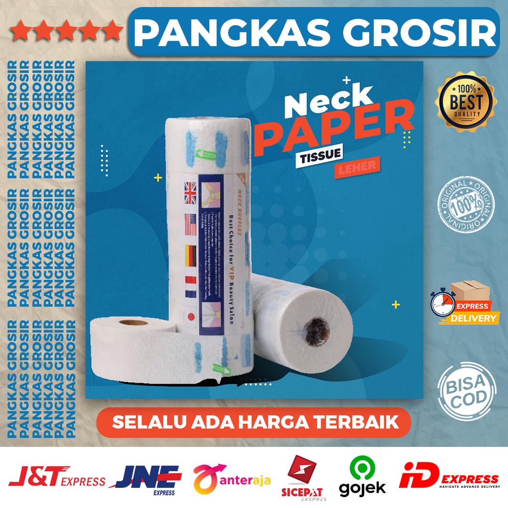 Neck Paper Tissue Leher Barbershop Pangkas Rambut Grosir Kualitas Pilihan 100 Helai