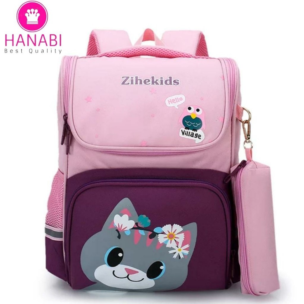 HANABI - Tas ransel sekolah anak 2in1 CAT terbaru tas murmer