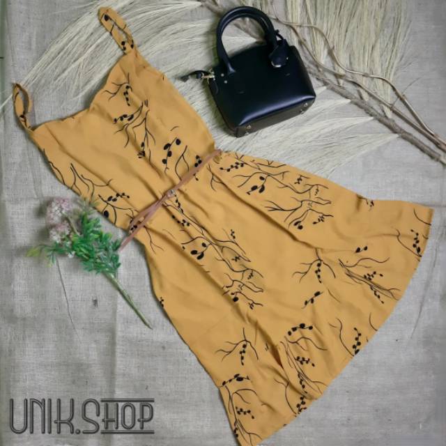 UNIKS - Lili Tunik Bawah Rempel Motif Ranting