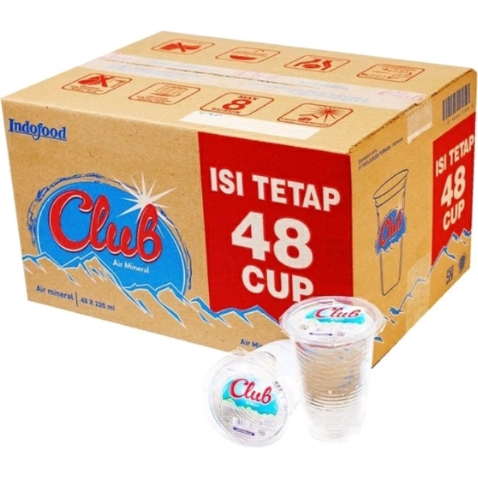 Jual Club Air Mineral Gelas 220 Ml Dus 48 Cup Shopee Indonesia 2203