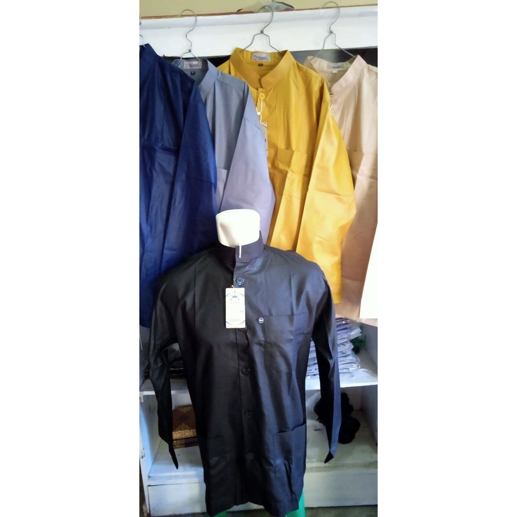 Baju Koko Pria Muslim Haibah Habaib Koko Polos Ashahih Bahan Super Spun Istimewa Adem Di Pakai