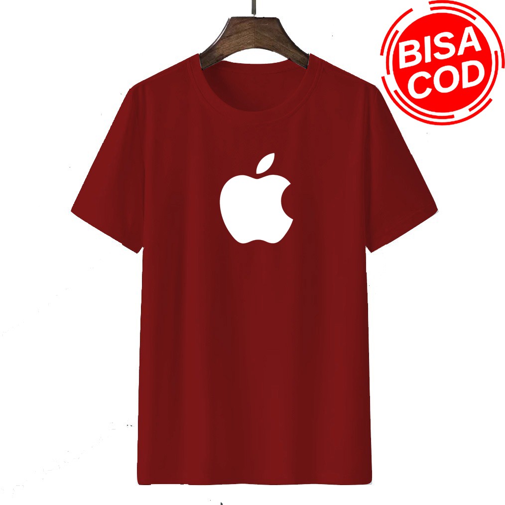 Kaos pria || kaos distro pria motip APPLE || Kaos pria sablon digital Berkualitas Unisex MS083