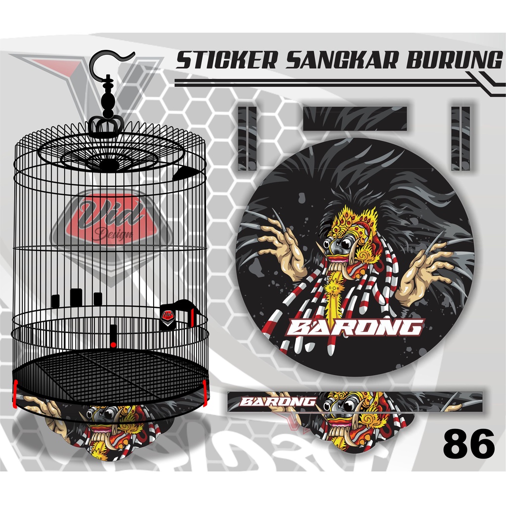 Stiker tebok BNR ebod jaya / Decal sangkar bulat No. 1 2 3 dan 4