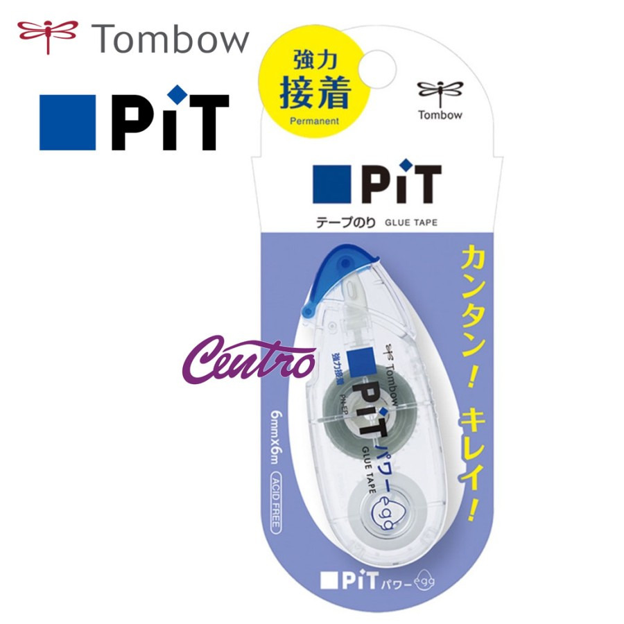 

Tombow Pit Glue Tape Power Egg 6mm x 6m Lem Kertas Bentuk Roll Tip-ex